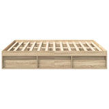 Bed Frame without Mattress Sonoma Oak 180x200 cm Super King Super King Size 3203882