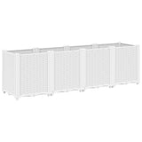 Garden Planter White 160x40x53 cm PP 367859
