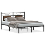 Bed Frame without Mattress Brown Oak 140x200 cm Engineered Wood 4106842
