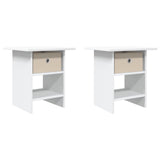 Bedside Table 2 pcs White 41 x 40 x 45 cm Engineered Wood 8000437