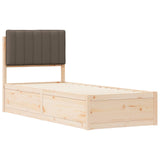 Bed Frame with Upholstered Headboard Taupe 80 x 200 cm 877802