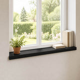 Window Sills 2 pcs Black 100 x 15 x 2 cm Solid Beech Wood 42048330