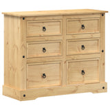 Chest of Drawers Corona 110x43x91 cm Solid Wood Pine 4005676
