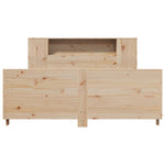 ZNTS Bed Frame without Mattress 150x200 cm King Size Solid Wood Pine 3323647