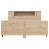 ZNTS Bed Frame without Mattress 150x200 cm King Size Solid Wood Pine 3323647