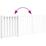 Dog Gate Foldable 3 Panels White 150 cm Solid Wood Fir 352276