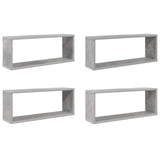 Wall Cube Shelf 4 pcs Concrete Grey 60x15x23 cm Engineered Wood 807146