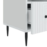 TV Cabinet with Drawer White 102 x 34.5 x 50 cm Engineered Wood 894905