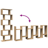Room Divider Bookcase 6-Tier Artisan Oak 70x24x193 cm Engineered Wood 858092