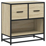Bedside Cabinet Sonoma Oak 60x31x60 cm Engineered Wood and Metal 848695