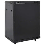 Network Cabinet with Storage Black 60 x 60 x 80 cm Steel 42017659