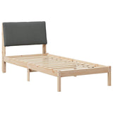 Bed frame Brown and dark grey 90 x 200 cm Solid pine wood 878775