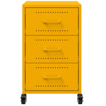 ZNTS Bedside Cabinet Mustard Yellow 36x39x59 cm Steel 846731