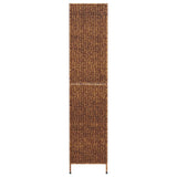 Room Divider 4-Panel Brown 163x180 cm Water Hyacinth 355195