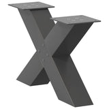 Coffee Table Legs X-Shaped 2 pcs Anthracite 50x cm Steel 4012938