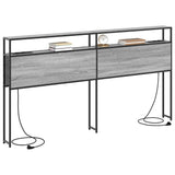 Storage Headboard with Shelf Grey sonoma 200 cm Engineered wood 859773