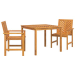 Garden Dining Set 3 pcs Brown 90 x 90 x 74 cm Solid acacia wood 3154104