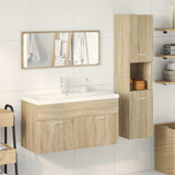 ZNTS 4 Piece Bathroom Furniture Set Sonoma Oak Engineered Wood 3325025