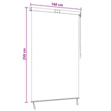 Roller Blind Multicolour 160 x 250 cm Fabric and Aluminum 42037196