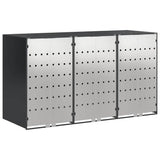 Wheelie Bin Storage for 3 Bins Anthracite 204 x 77.5 x 115.5 cm 3394779