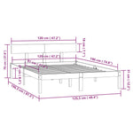 Bed Frame without Mattress Black Solid Wood Small Double 810121