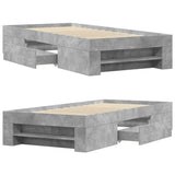 Bed Frame without Mattress Concrete Grey 90x190cm Engineered Wood 3295523