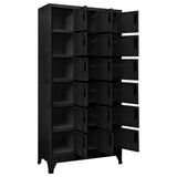 Locker Cabinet Black 90x40x180 cm Steel 339830
