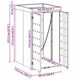 Wheelie Bin Storage with Planter Roof for Single 240L Bin 42018679