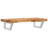 Basin Shelf Wall Mounted Steel and Solid Wood Acacia 3302738