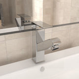 Bathroom Basin Faucet with Pull-out Function Chromed Finish 157x172 mm 149075
