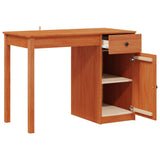 Desk with Drawer Wax Brown 100 x 50 x 74 cm Solid Pine Wood 8006902