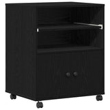 Printer Stand Black Oak 60 x 48 x 74 cm Engineered Wood 862287