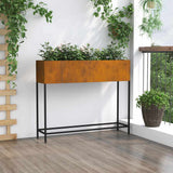 Raised Garden Planter Rusty 100 x 26 x 82 cm Steel 865882