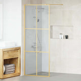 Walk-in Shower Wall Gold 80 x 195 cm Tempered Glass 42022052
