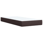 Box Spring Bed with Mattress Dark Brown 100x200 cm Fabric 3285795