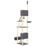 Floor to Ceiling Cat Tree Dark Grey 277-303 cm 171614