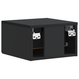 Wall-Mounted Bedside Cabinet 2 pcs Black 33 x 34.5 x 20 cm 897918