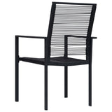 Dining Set Black Glass Standard Durable Dining Set 3060263
