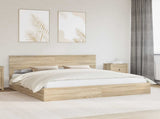 Storage Bed with Drawer Sonoma Oak 200 x 200 cm Engineered Wood 3410765