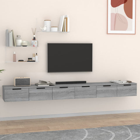 Wall Cabinets 2 pcs Grey Sonoma 102x30x20 cm Engineered Wood 3115906