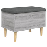 Storage Bench Grey Sonoma 62x42x46 cm Engineered Wood 835073