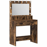 Dressing Table Smoked Oak 79 x 41 x 135 cm Engineered Wood 865086