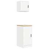 ZNTS Garage Cabinets 2 pcs White Engineered Wood 3328296