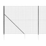 Wire Mesh Fence with Spike Anchors Anthracite 1.8x25 m 154253