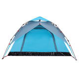 ZNTS Camping Tent Dome 4-Person Blue Quick Release 4004182