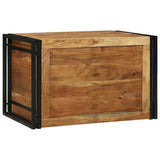 Storage Box Brown and Black 80 x 50 x 50 cm Acacia Wood 4016747