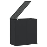 Garden Cushion Box PE Rattan 100x49x103.5 cm Black 317223
