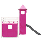 Bunk Bed without Mattress with Slide and Curtains Pink 90x200 cm 3284193