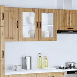 Kitchen Wall Cabinet with Glass Door Lucca Artisan Oak Engineered Wood 853856