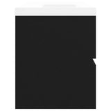 Sink Cabinet with Built-in Basin Black Engineered Wood 3071559